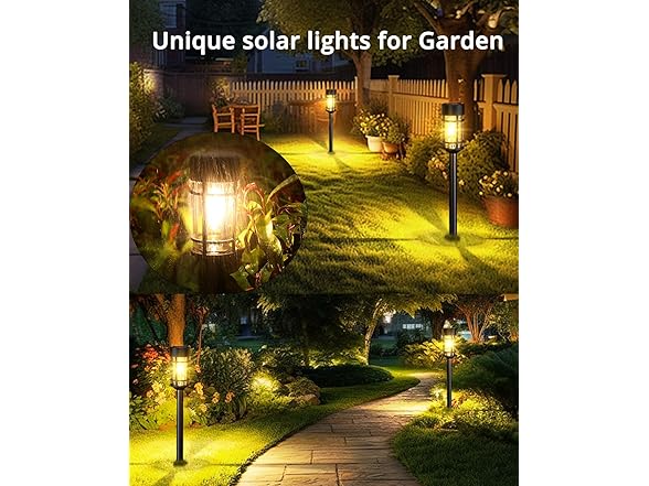 (8 Pack) ILANCK Solar Pathway Lights Outdoor