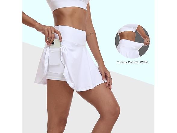 Ggov Women Flowy Tennis Golf Skirts Built Skirts