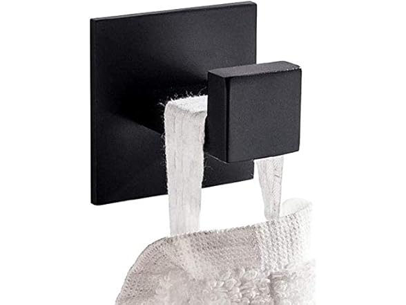 Melairy Towel Hook Steel Black 4pc