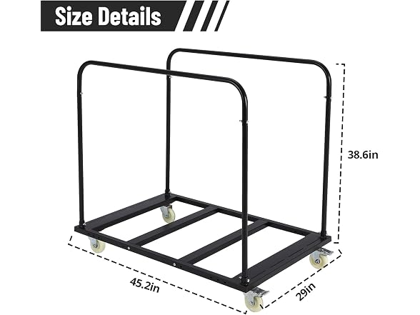 1800 LBS Heavy Duty Folding Table Cart