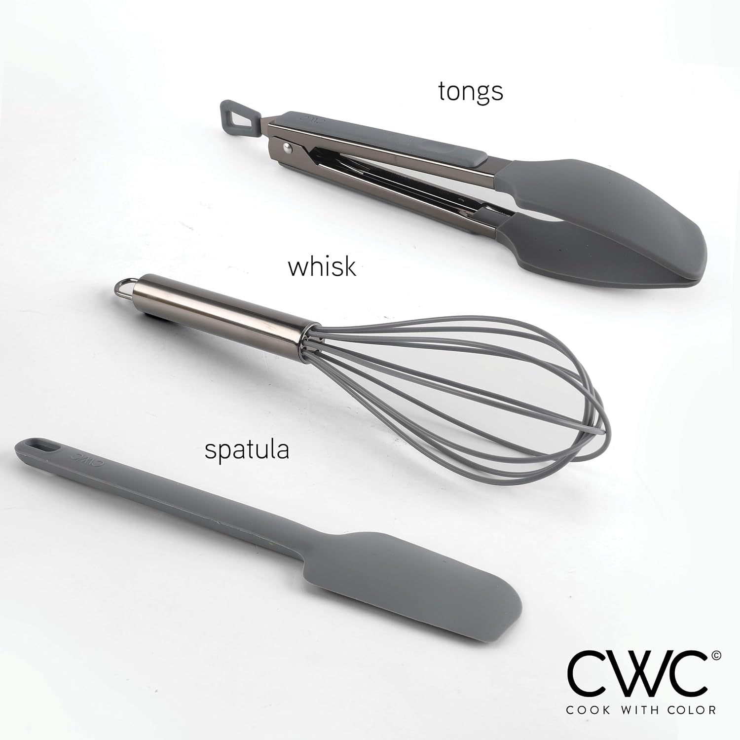 Stainless Steel Silicone Tipped Kitchen & BBQ Tongs Set, 3 Pc - Gallery 8