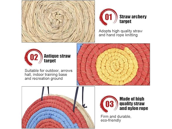 GLOGLOW Straw Archery Target 19.69inch Diameter
