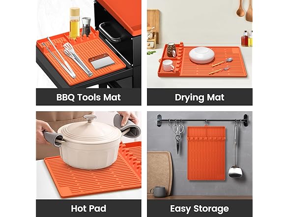 Full-Edge Blackstone Silicone Griddle Cover & Spatula Mat