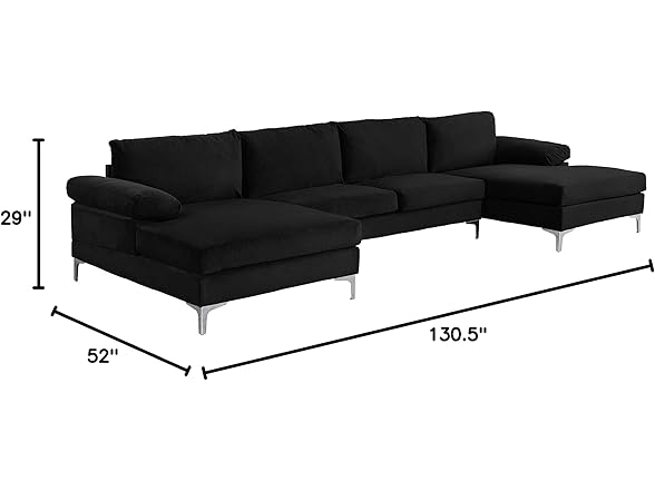 Casa Andrea Milano Modern U-Shape Sectional Sofa