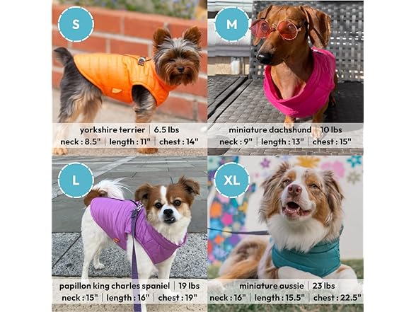Gooby Puffer Vest Dog Jacket Zip Up Wind Breaker