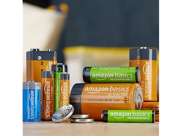 (4 PACK) AmazonBasics 2400mAh NiMH Rechargeable AA Batteries