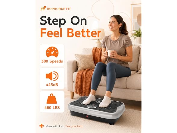 HOPHORSE Vibration Plate 460lb Cap