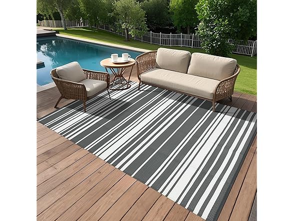 GarveeHome Outdoor Rug Mat for Patio, 9'x12'