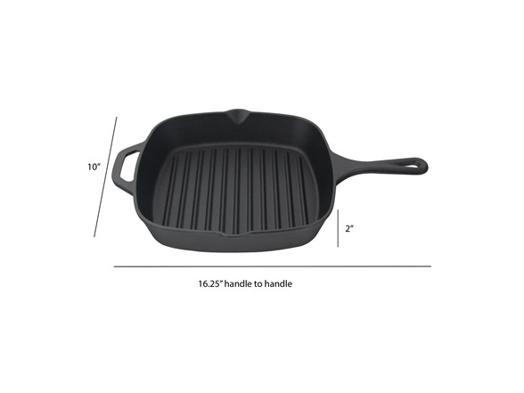 Jim Beam Cast Iron Square Grill Pan
