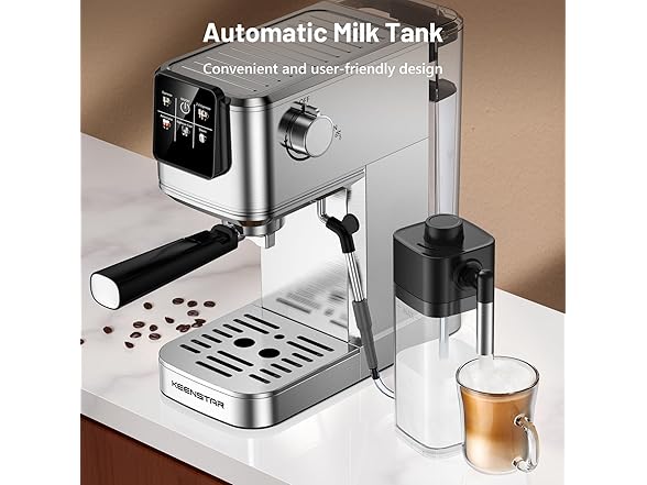 KEENSTAR Espresso Machine with Milk Tank