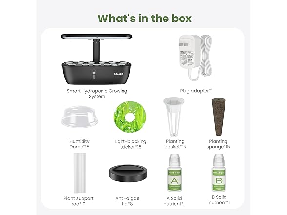 Hydroponics Growing System Kit 15 Pods