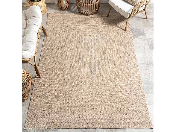 nuLOOM 2x16 Solid Hand Braided Rug Tan