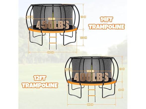 Kiivakii Trampoline 12ft ASTM Approval
