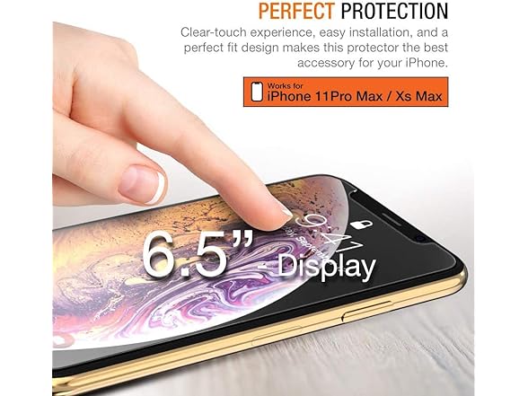 Trianium (3 Packs) Screen Protector Designed for Apple iPhone 11 Pro Max