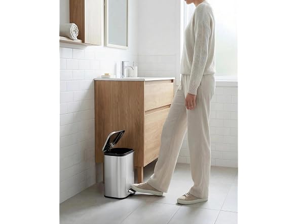 Takywep 5L Rectangular Stainless Steel Trash Can