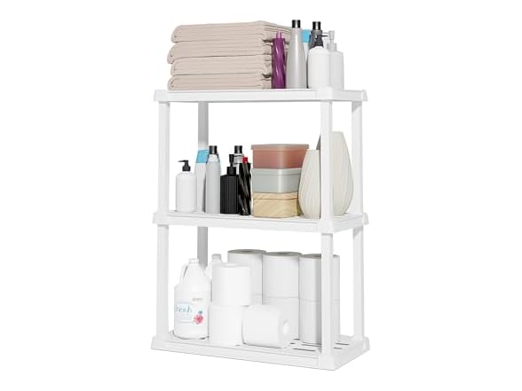 IRIS USA 3-Tier Light Duty Plastic Shelving