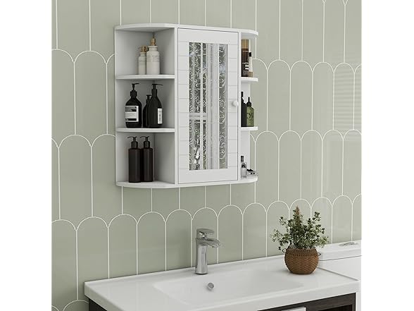 Jhshop Bathroom Wall Cabinet Over Toilet Storage