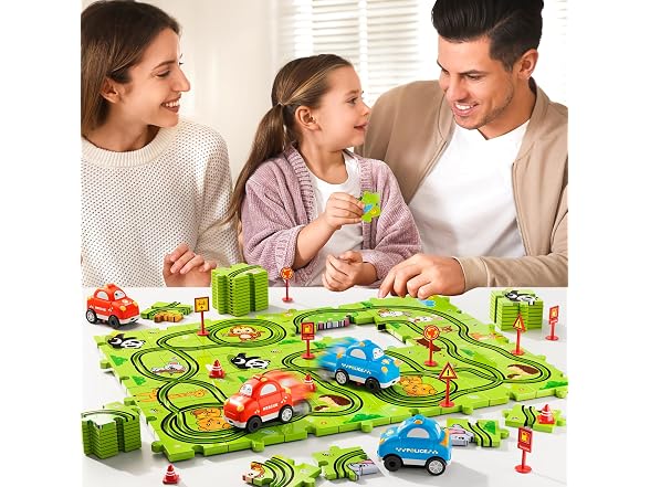 48-Piece Floor Puzzle Race Track 2-Pack