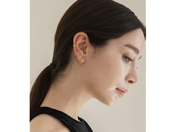 Motbegit Small Gold Hoop Earrings