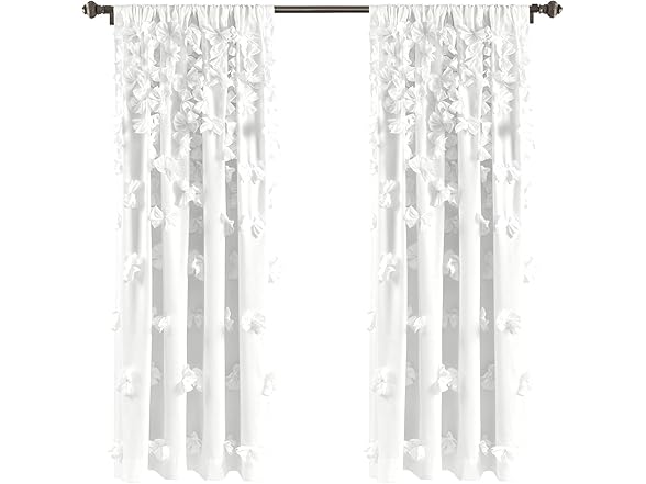 Lush Decor Riley Light Filtering Window Curtain Panel