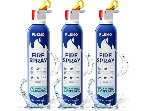 (3 Pack) PLEMO Fire Extinguisher | F62N