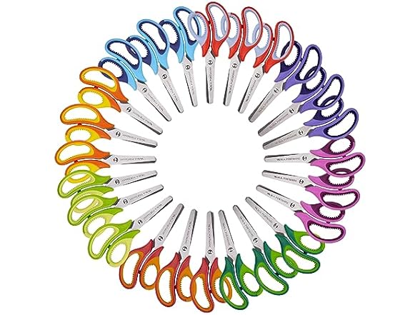 24 Pack Blunt Scissors for Kids