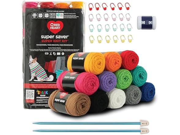 Red Heart Super Saver Yarn Knit Kit