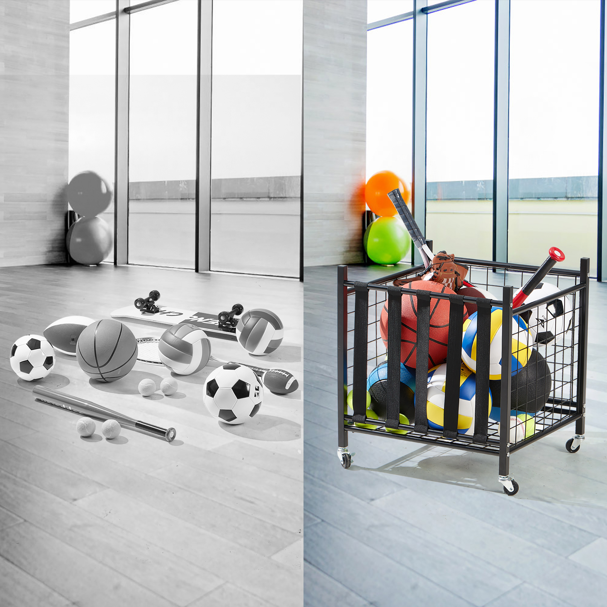 LUGO™ SC-21 Rolling Steel Storage Cart w/ Wheels - Gallery 16