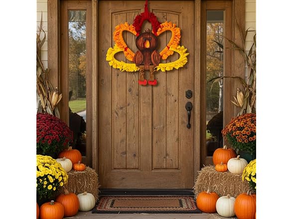 Fun Express Fleece Tied Turkey Wreath Craft Kit - Makes 3