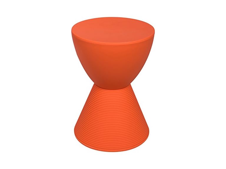 LeisureMod BS12OR Boyd Round Side Table Orange