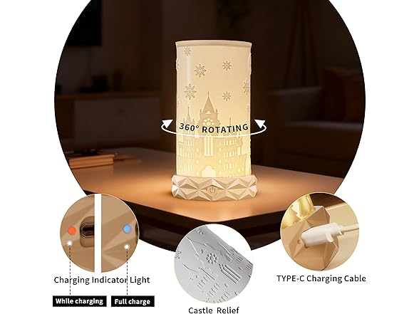 WISUCL W1579 Touch Control Table Lamp for Bedroom