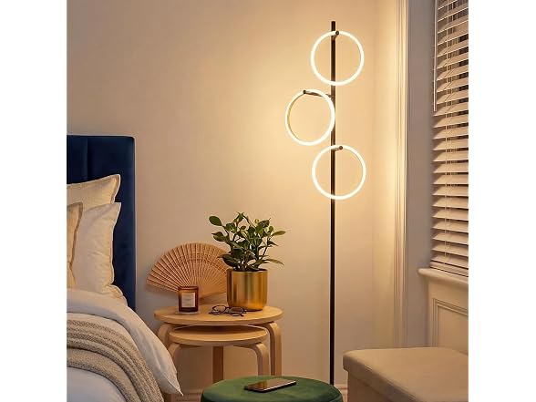 Bairth Black Floor Lamp with 3 Lights