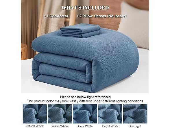 Blue Cotton Comforter Set King