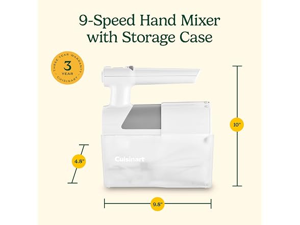 Cuisinart 9 Speed Hand Mixer with Storage Case