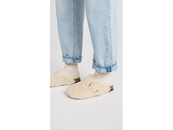 Birkenstock Women's Boston Big Buckle Teddy Clogs (11)