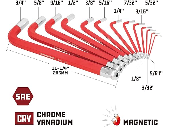 Powerbuilt Powerbuilt 13 Piece SAE Jumbo Long Point