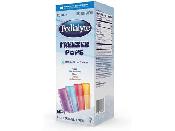 16CT Pedialyte Freezer Pops - Assorted Flavors - 2 oz
