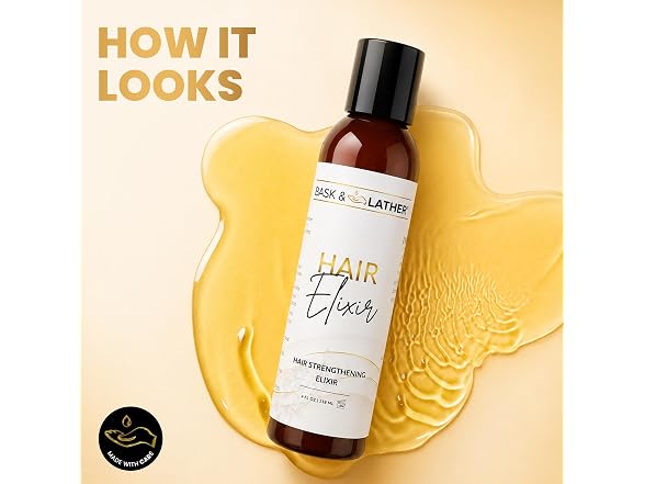 BASK and LATHER Elixir Hair Strengthening Oil