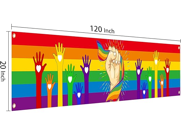 Pride Rainbow Flag 120"x20" LGBT