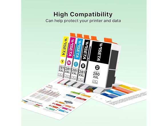 Wiseta PGI-280XXL CLI-281XXL Ink Cartridges