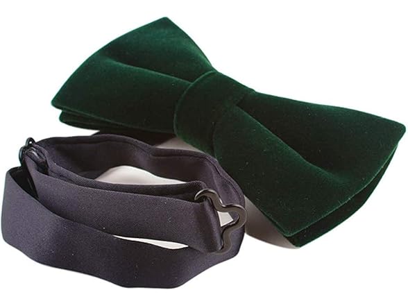 Mens Velvet Bow Tie Solid Color