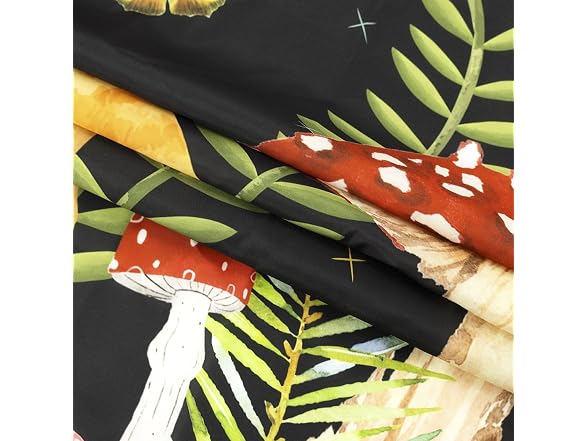 EOBTAIN Mushroom Shower Curtain Retro Mushrooms