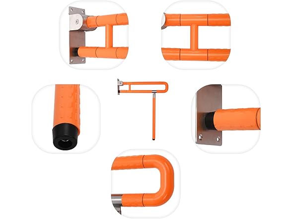 Handicap Grab Bars Toilet Rails Orange