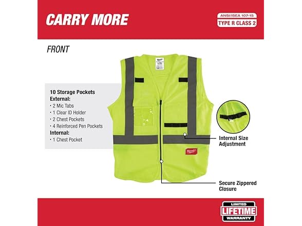 Milwaukee HVYLW 2XL Safety Vests
