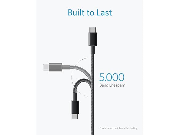(2 or 4 Cables) Anker 60W USB-C Fast Charging Cable (6 Feet)