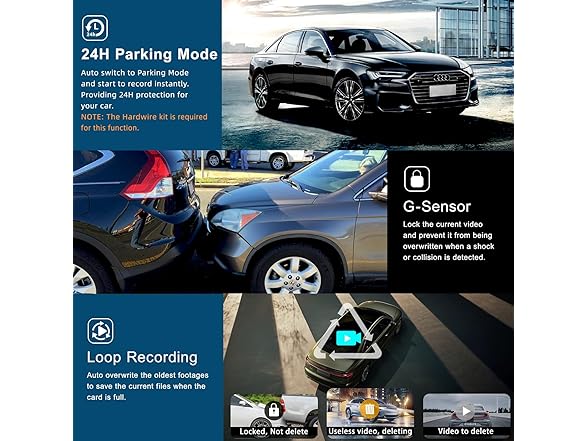 TTLITTLINY Dash Cam Front and Rear 2.5K+1080P FHD WiFi Dual Dash Camera