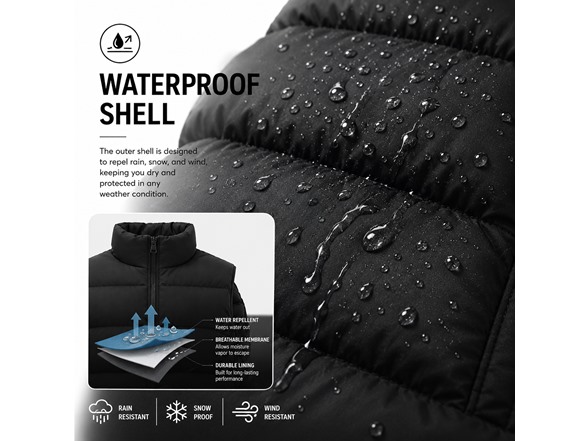 Mens Heavyweight Puffer Bubble Vest