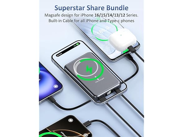 Aobbow Magnetic 10000 mAh Power Bank