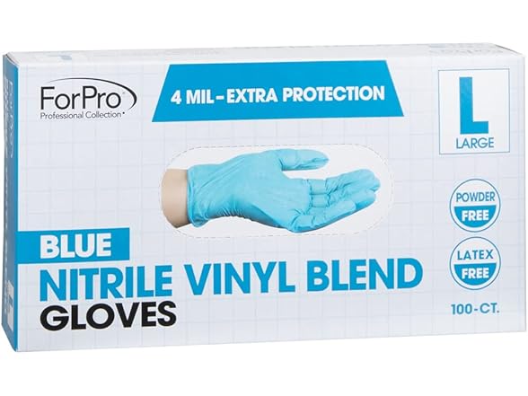 Disposable Nitrile Gloves, Large, 100-Count