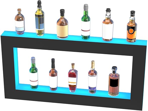 VEVOR LED Lighted Liquor Bottle Display
